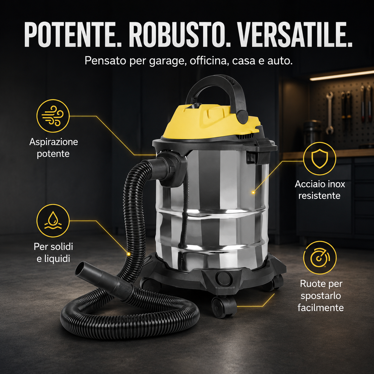 CasaPronto™ MiniVac – Aspirapolvere Portatile 3 in 1 per Casa, Auto, Divano e Piccoli Liquidi